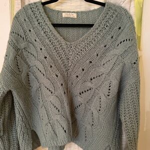 Chunky Knit V-Neck Sweater